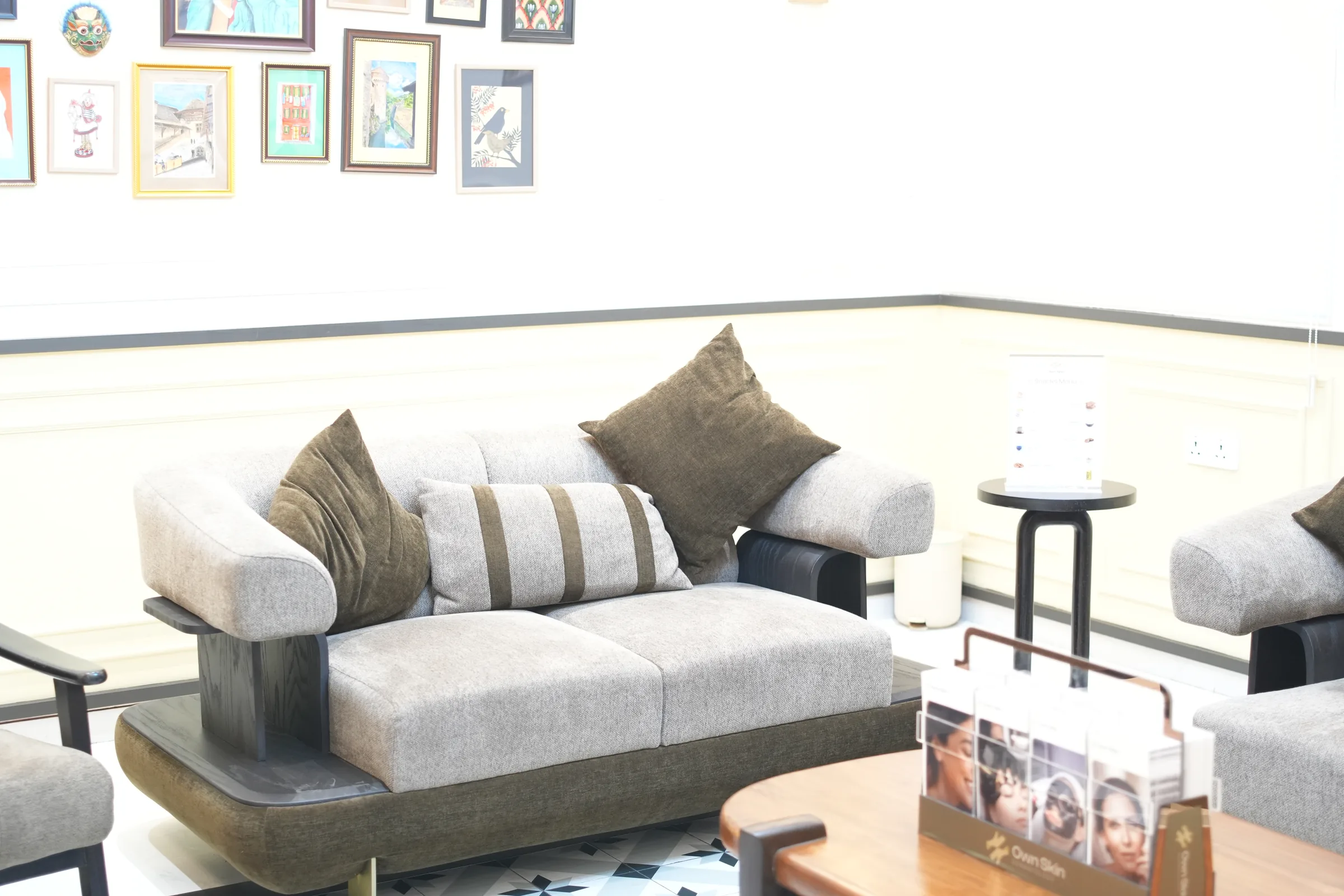 Waiting lounge at Own Skin Dermatology & Advanced Aesthetics, Camp, Pune