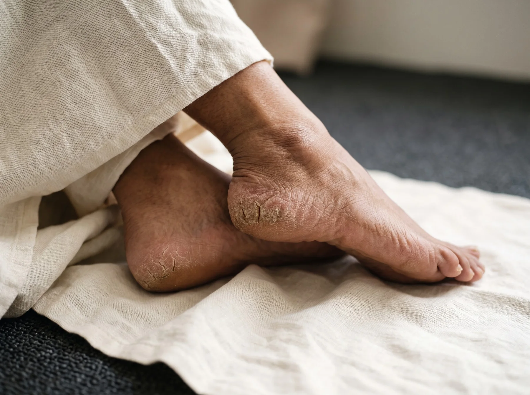 Types of cracked heels on Indian skin, dermatologist assessment at Own Skin, Camp, Pune