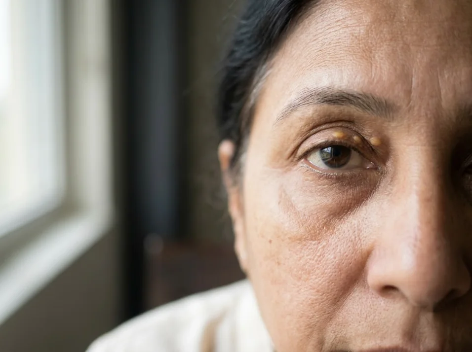 Xanthelasma (Cholesterol Deposits on Eyelids) treated at Own Skin Dermatology & Advanced Aesthetics
